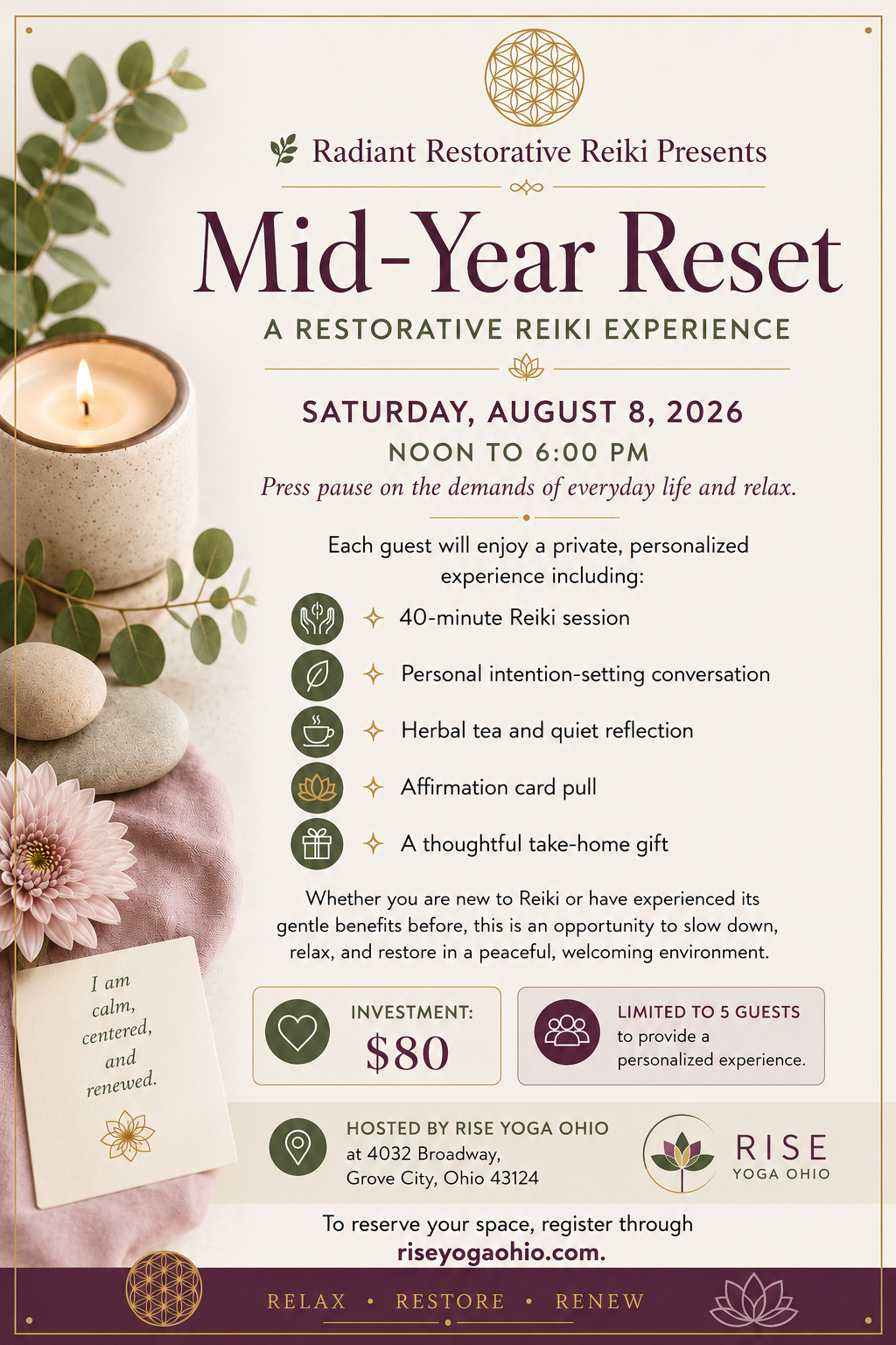 MId-Year Reset with Radiant Restorative Reiki