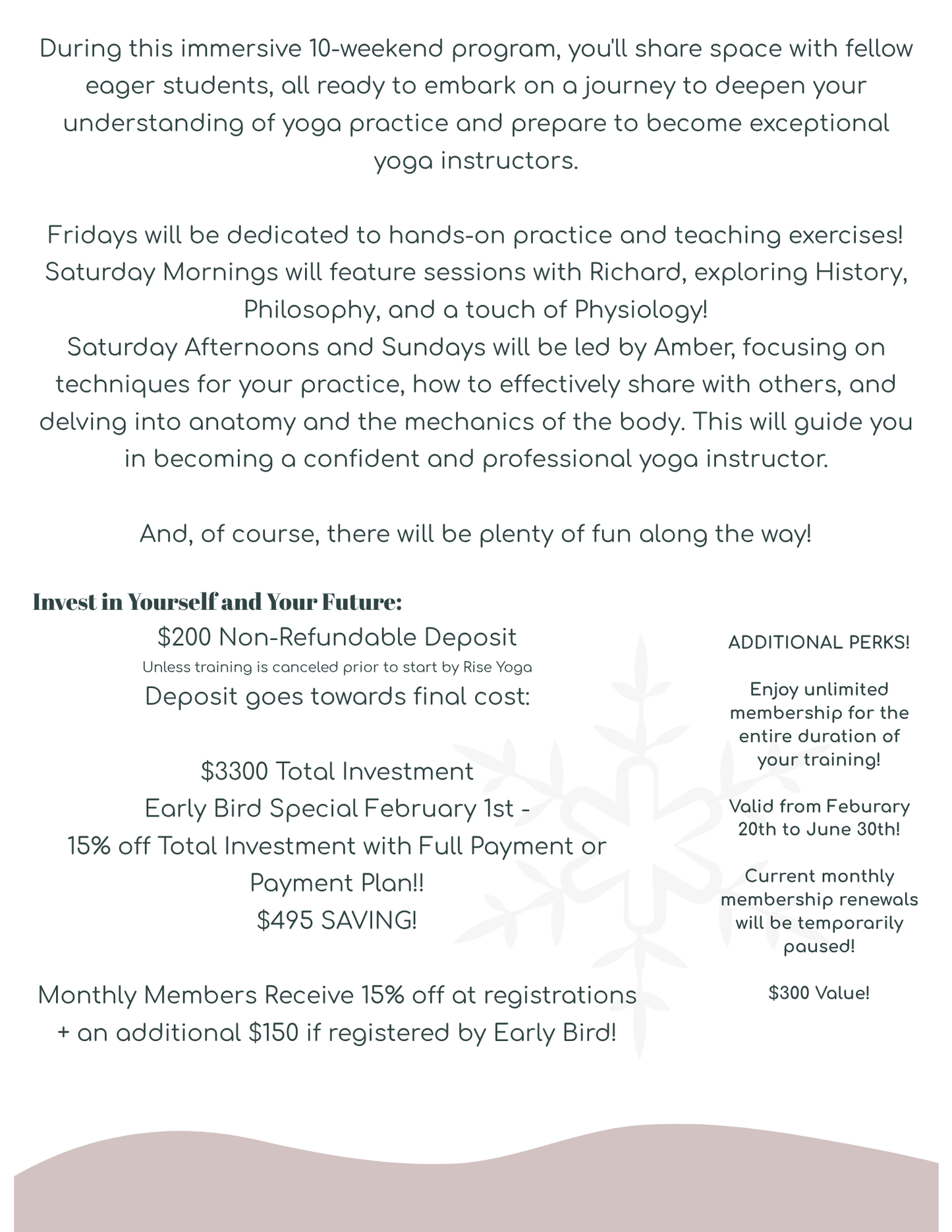 Winter 200 Hour Yoga Teacher Training