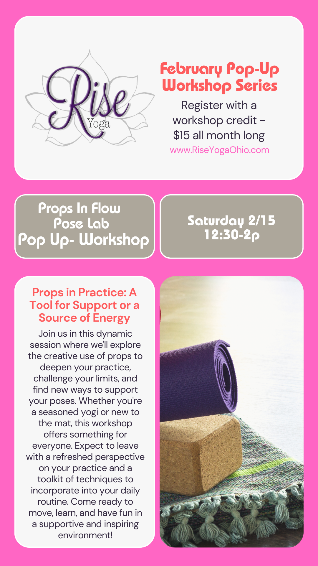 February Pop Up Workshops!